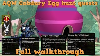 AQW Cabdury Egg Hunt quests 2017 | Full walkthrough