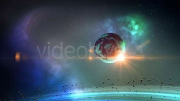 Planet in space loop | Motion Graphics - Videohive template