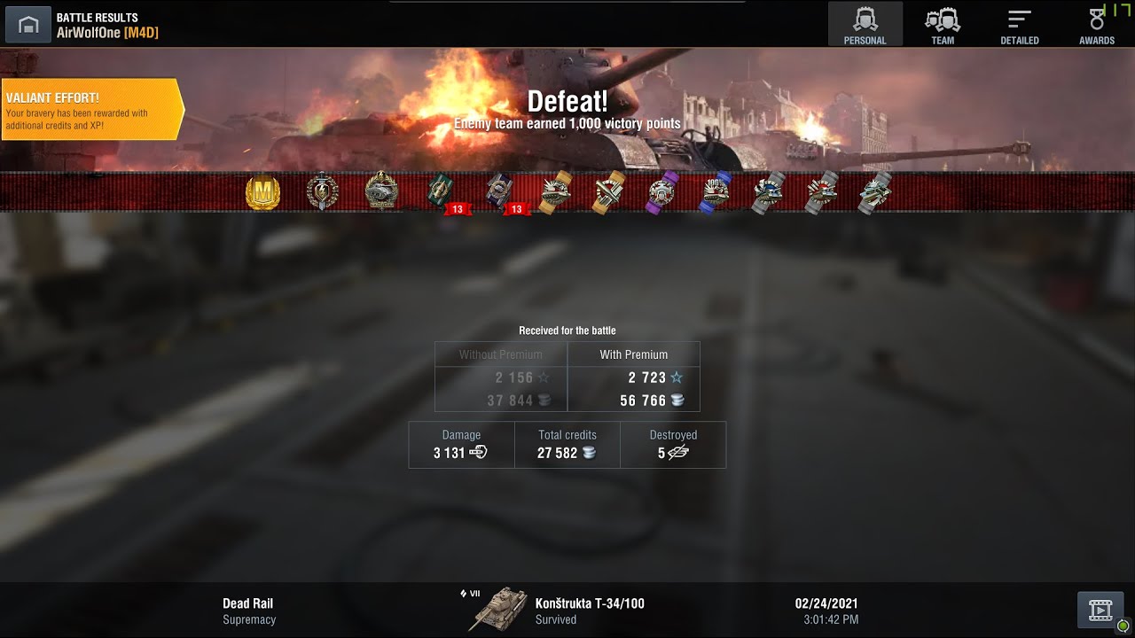 Konstrukta T 34 100 Tier Vii Master Battle No Comment World Of Tanks Blitz Airwolfone Youtube