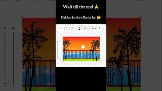 draw sunset in MS paint #drawing #shorts #viral