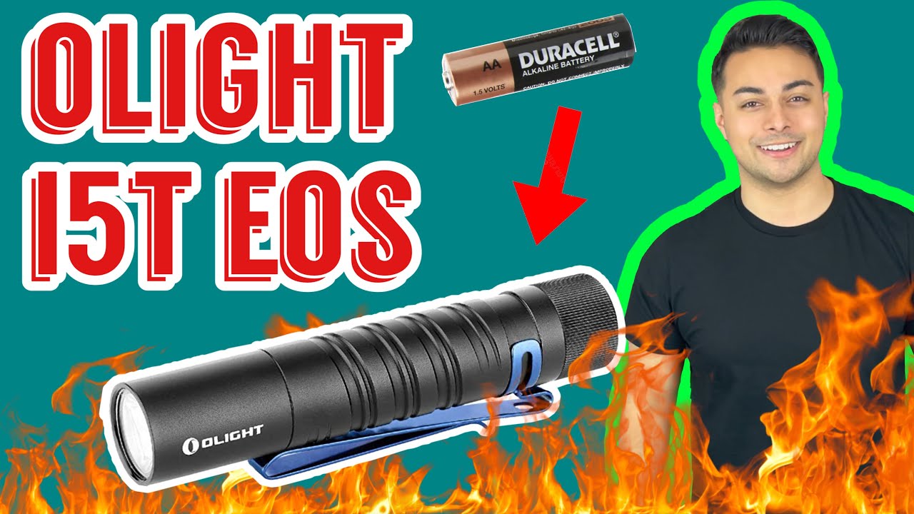 Best AA Battery EDC Flashlight? OLIGHT i5t EOS Review 300 Lumen? Outdoors Survival Gear