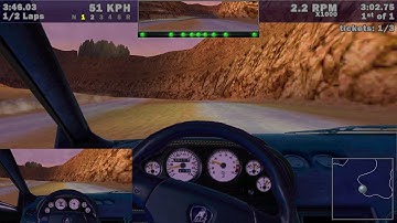 NFS 3 at 1080p 60fps with AI Cop Upgrade Patch - Lost Canyons