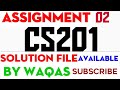 CS201 ASSIGNMENT NO 2 FALL 2021 tocs201 assignment 2 cs201 assignment 2 solution 2021