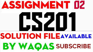 CS201 ASSIGNMENT NO 2 FALL 2021 tocs201 assignment 2 cs201 assignment 2 solution 2021
