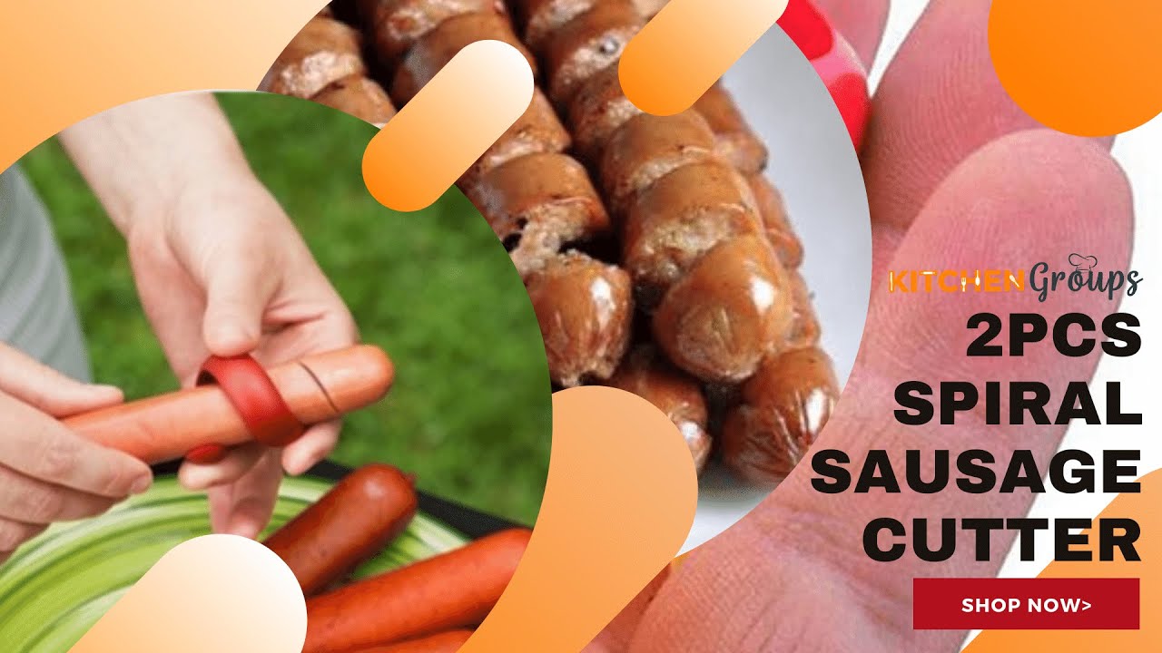 This 2pcs Spiral Sausage Cutter Works Wonders! A Great Add On To Your Kitchen Accessories