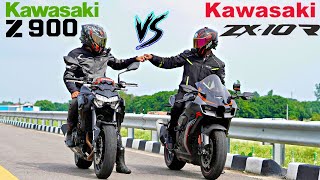 Kawasaki ZX10R 2022 VS Kawasaki Z900 2022 | Drag Race🔥😱| Be Ready For Goosebumps😌|