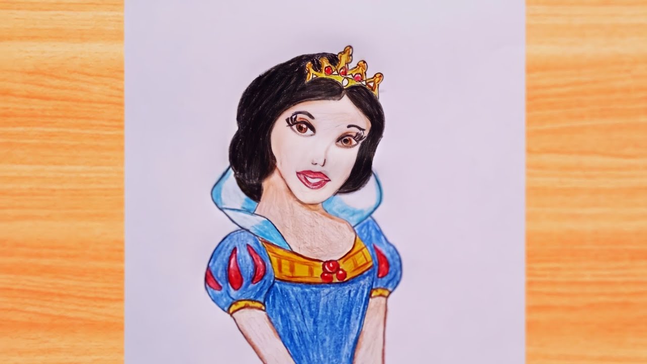 How to draw Snow White Step by Step / Snow White drawing very easy 