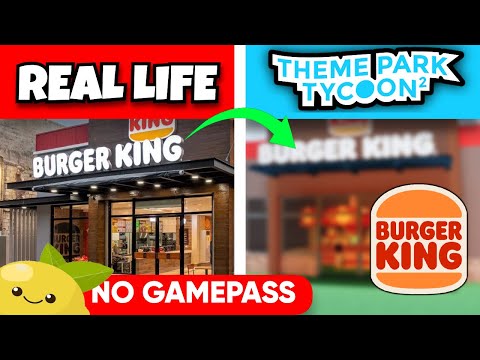 Burger King with NO GAMEPASS! | Part 1 | Roblox Theme Park Tycoon 2 Tutorial