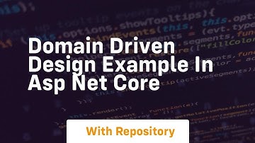 Domain driven design example in asp net core