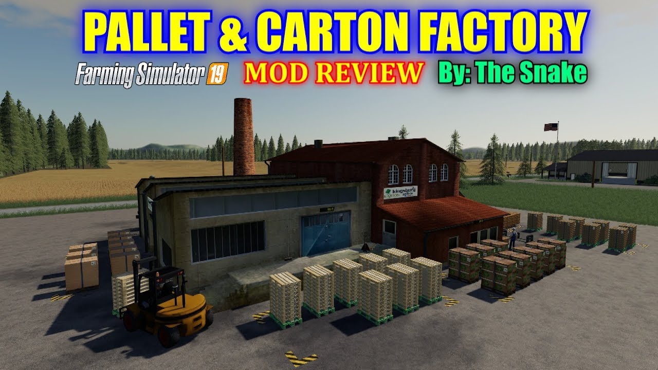 Pallet & Carton Factory Placeable Farming Simulator 19 Mod Review YouTube
