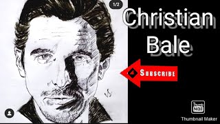 How to Draw Christian Bale (Ball point pen art)
