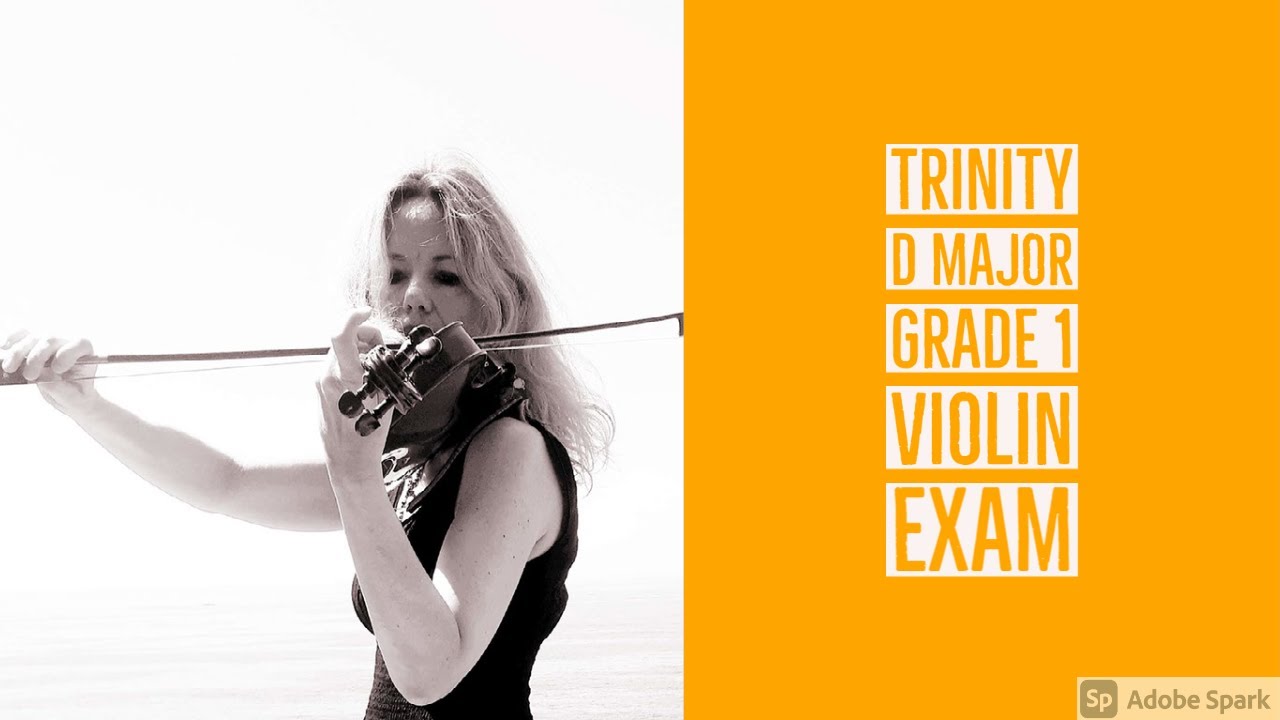 Violin exam grade 1 Trinity ABRSM D major scale and arpeggio one octave ...