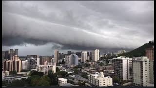 Ominous Cloud Shelf Over Honolulu