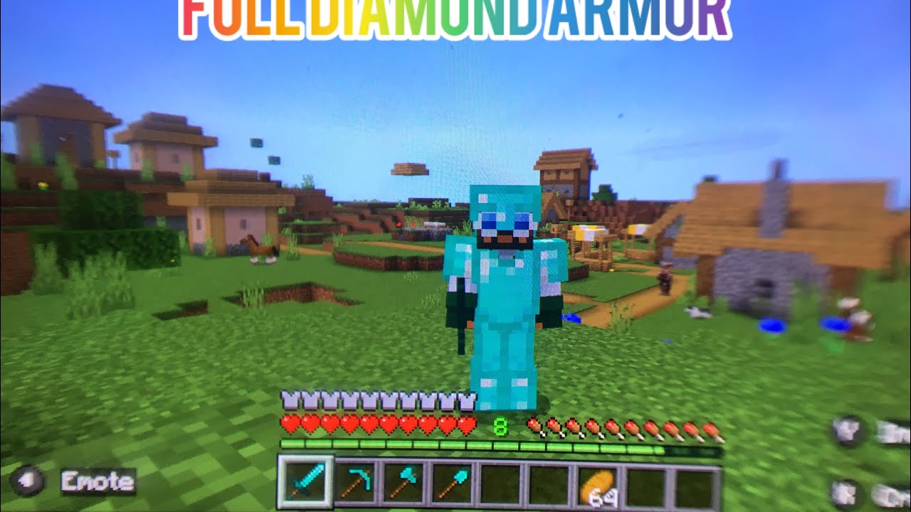 I got full diamond armor in minecraft Watch til end - YouTube