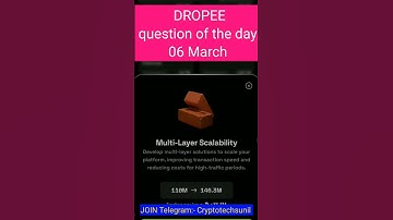 Dropee question of the day code 06 March | Dropped question of the day code | @CryptoTechSunil