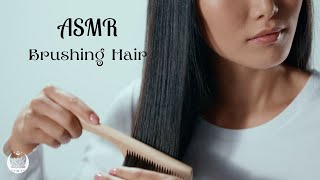 ASMR Brushing Hair and Tapping on Brush Softly