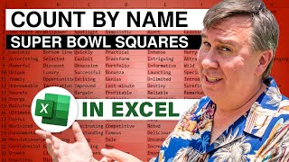 Excel Count Super Bowl Squares By Name - Episode 2551 Excel Count Super Bowl Squares By Name - Episode 2551