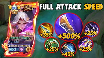 NEW META HANABI ATTACK SPEED BUILD!! 500% SPEED HACK!?😱 ( MUST TRY! ) HANABI BEST BUILD 2025‼️