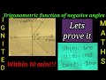 Trigonometric function of negative angles/Negative trigonometric angles/IGNITED MATHS