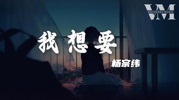 《我想要》- 杨宗纬「我想要天上的月亮 和地上的霜，想要透光的书房 和少年的狂」【动态歌词】
