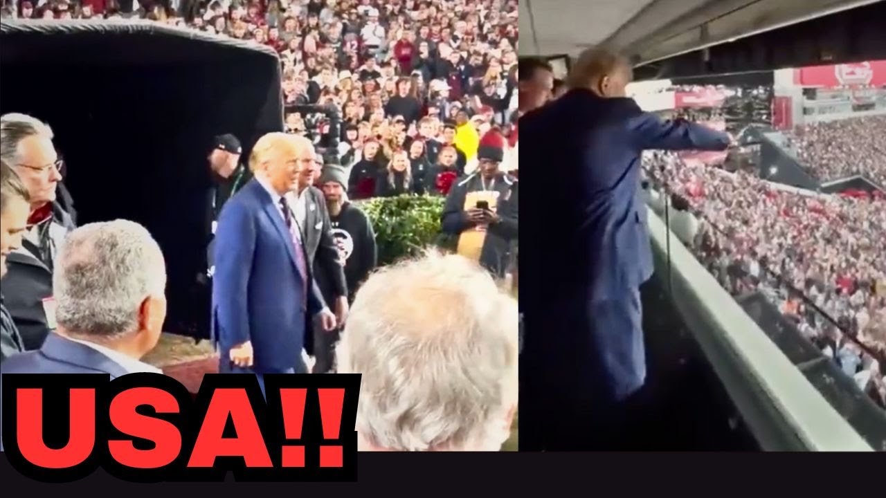 Donald Trump Draws Cheers At Clemson-South Carolina Football game Today