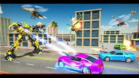 robot biến hình máy bay trực thăng bắn súng/ Helicopter Robot Transformation- Robot Games/game wfk
