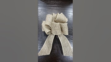 EASY BURLAP RIBBON BOW