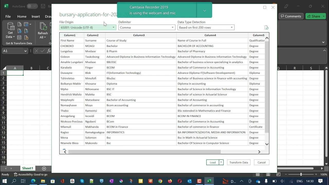 How to import csv data into Excel - YouTube