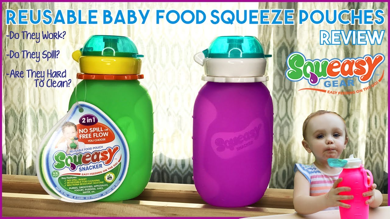 Reusable Squeeze Pouch for Baby Food - Do They Really Work? Our Review -  Squeasy Gear - YouTube