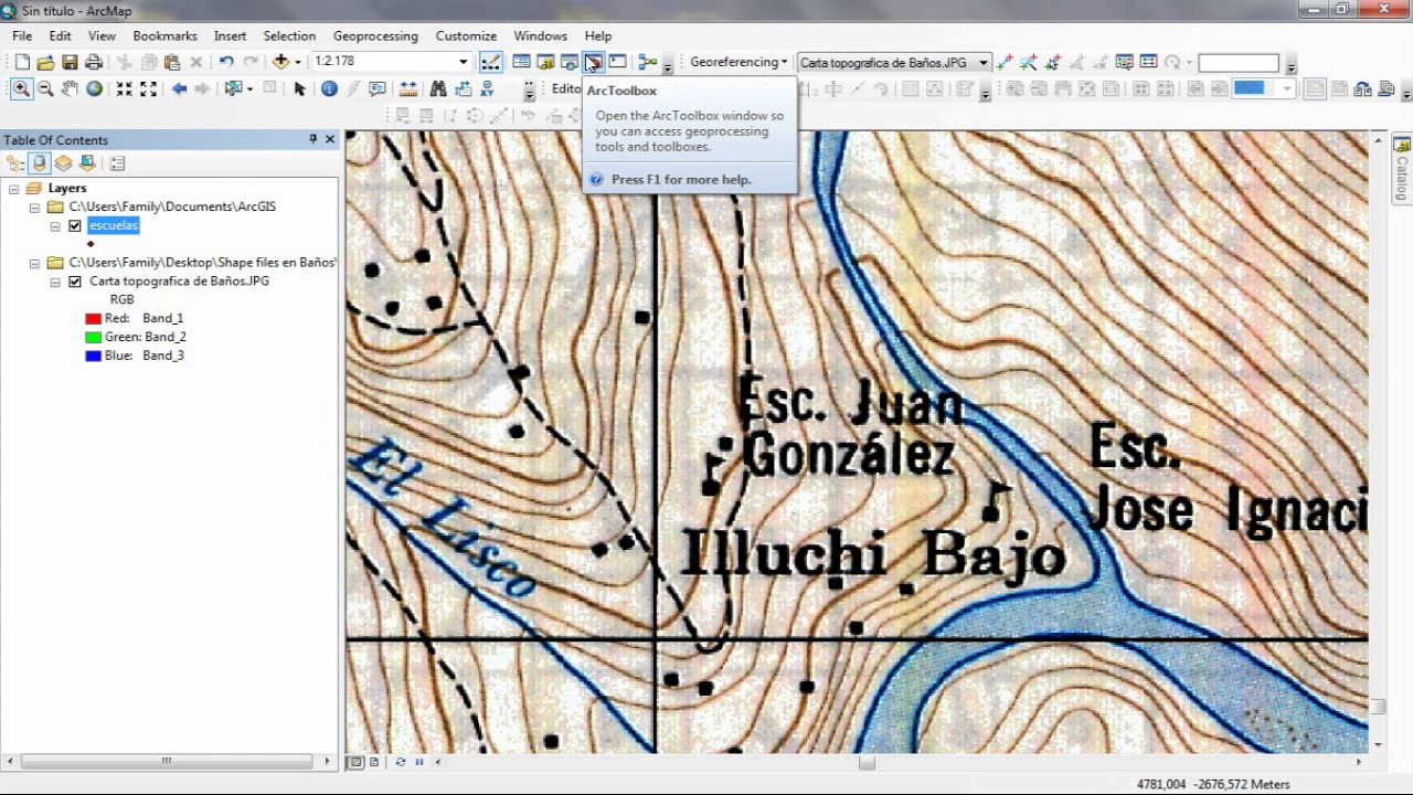 Creacion de shapefile a apartir de una carta topografica - YouTube