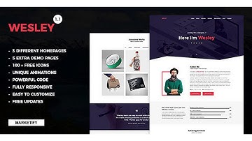 Wesley - Personal Portfolio Template | Themeforest Website Templates and Themes