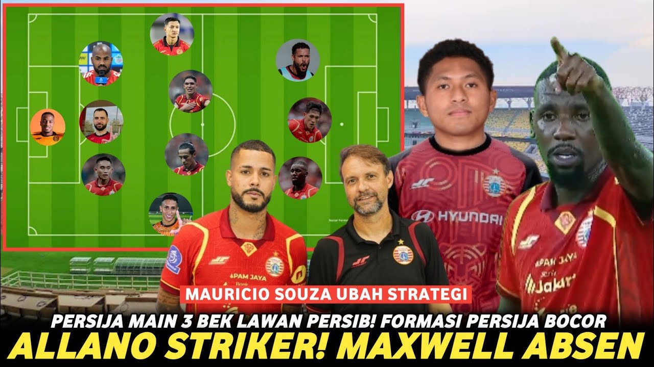 FORMASI BARU PERSIJA😱 Mauricio Souza Tiru Timnas Prancis🥶 MAIN 3 BEK🔥 Allano Jadi Striker‼️ 