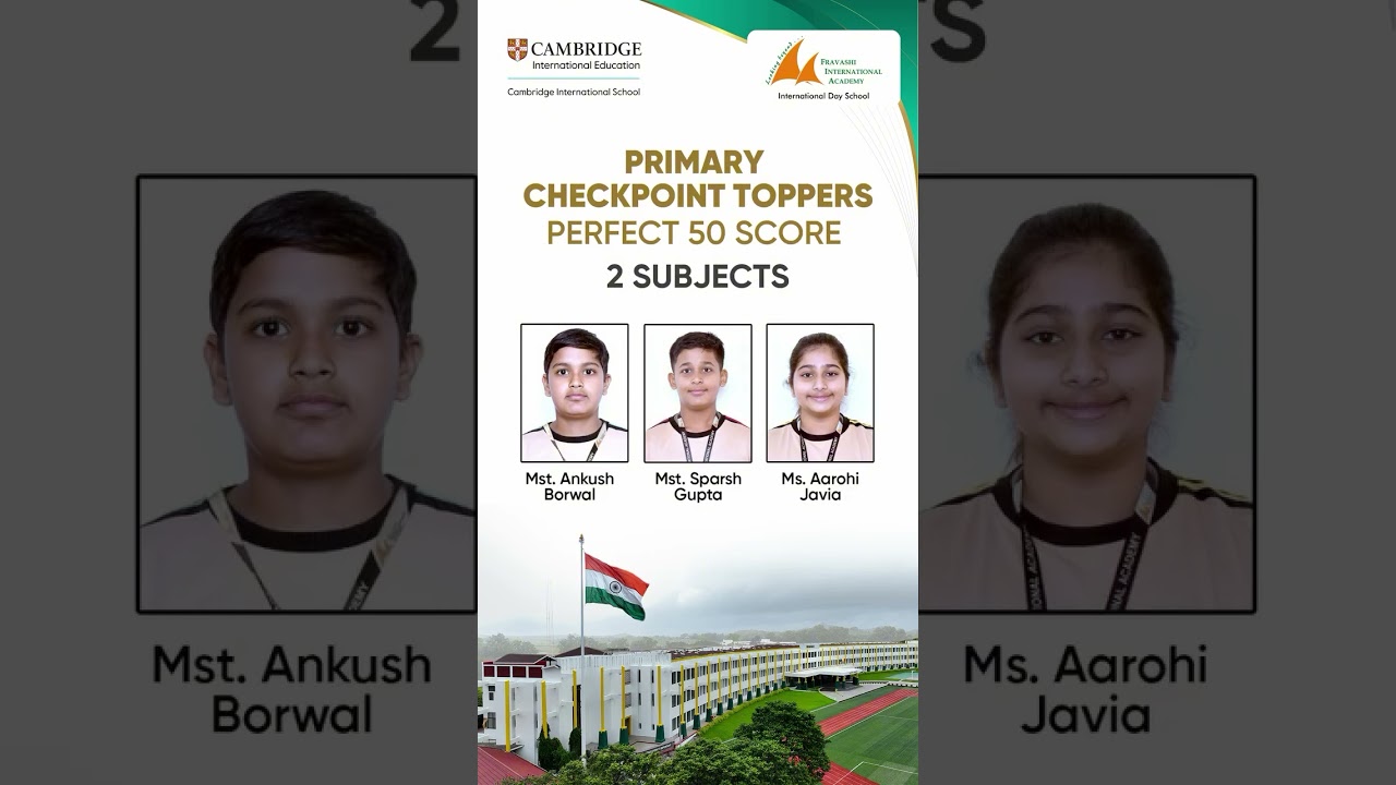 Checkpoint results that have surpassed global standards in English, Mathematics, and Science.