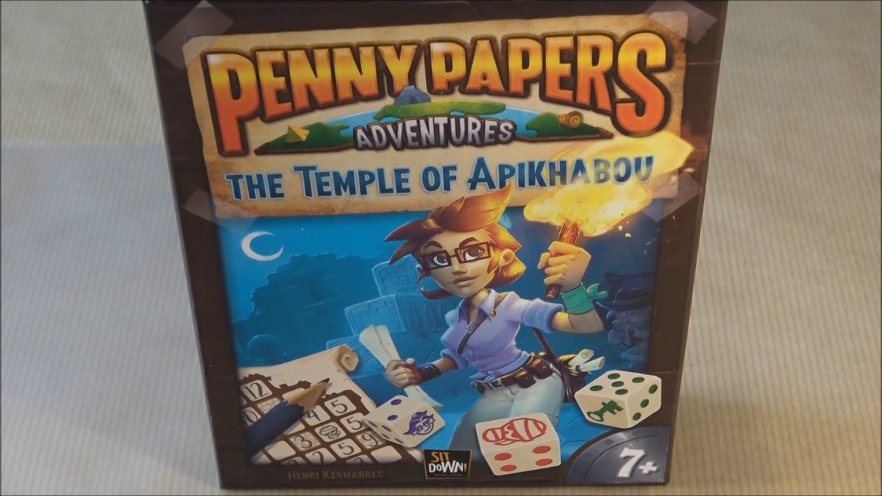 Penny Papers Adventures – El Templo De Apikhabou, Juego De Dados Y Estrategia Familiar Para Niños Desde 7 Años