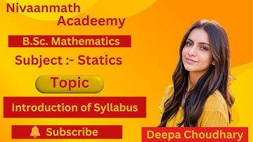 Statics||Lecture-1||Nivaanmath Acadeemy|| B.Sc.mathematics|| Deepa Choudhary|| Statics bsc 2nd year