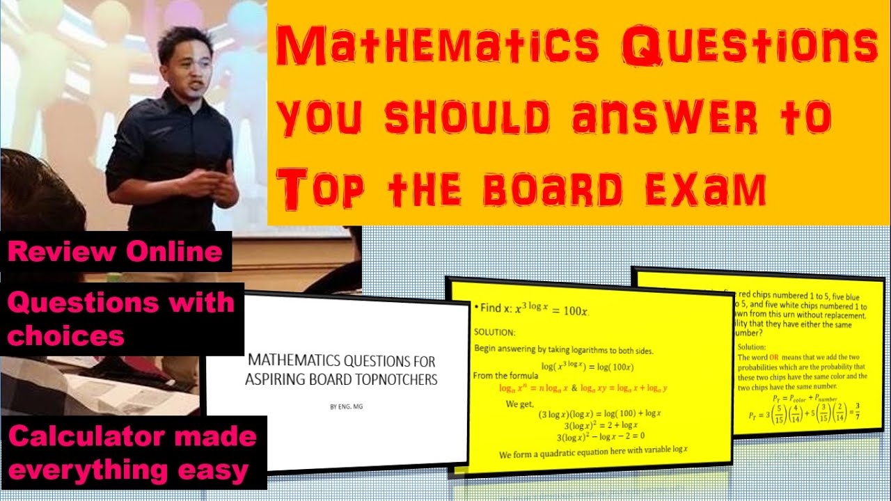 Engineering Board Exam : Problems sa Math na Potential Board Topnotchers lang ang Kayang Mag-solve