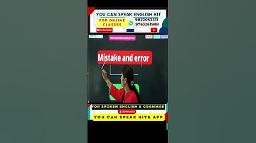 Mistake VS Error  Difference - 240 | Best spoken English videos |
