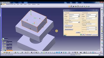 CATIA V5 - Class 4 - pad pocket extrusion- Hindi