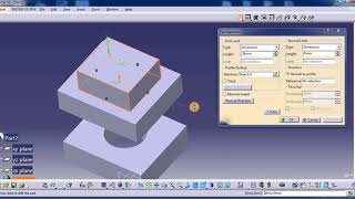 CATIA V5 - Class 4 - pad pocket extrusion- Hindi