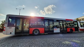 Příjezd autobusu SOR NB12 s novým lakem PID