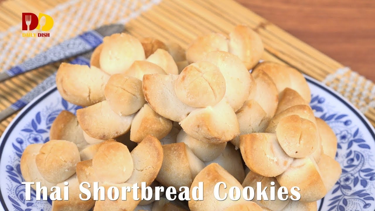 Thai Shortbread Cookies | Thai Dessert | Kanom Geeb Lum Duan | ขนมกลีบลำดวน