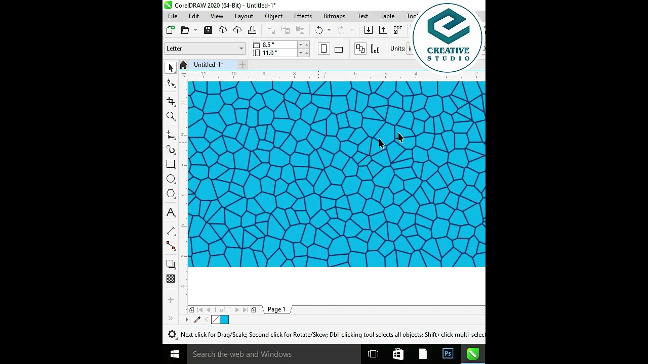 Apply stained glass effect in corel draw and I really like this effect