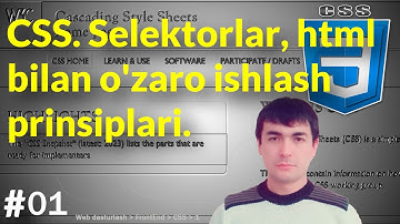 CSS. Selektorlar, html bilan o