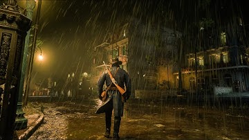 🌧️ Walking in the Rain & Thunderstorm as Arthur Morgan | Red Dead Redemption 2 Ambience