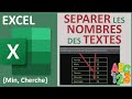 Séparer les nombres des textes par formule Excel