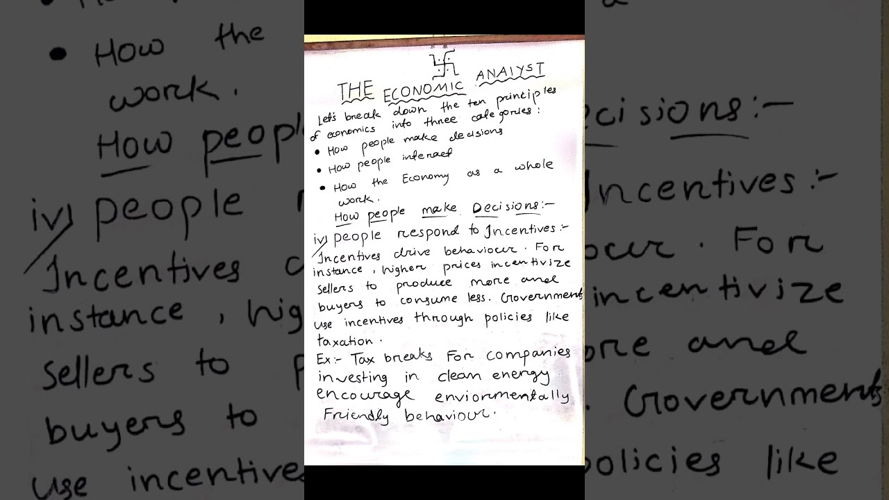  Ten Principles How People Make Decisions Microeconomics Respond To Incentives 3 1st