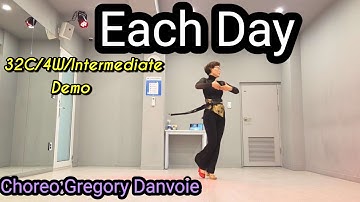 #Each Day Linedance/Choreo:Gregory Danvoie/중급라인댄스/가을에 어울리는 곡