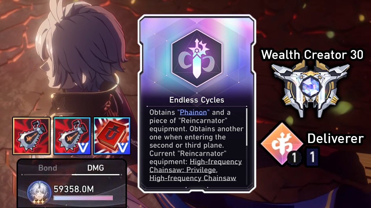 The Endless Cycles. Phainon With Reincarnator Equipment : High-Frequency Chainsaw | Currency Wars