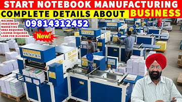 How To Start Notebook Manufacturing Business - Full Process, Fully Automatic Notebook Making Machine
