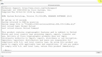 10.7.6 Packet Tracer   Use a TFTP Server to Upgrade a Cisco IOS Image